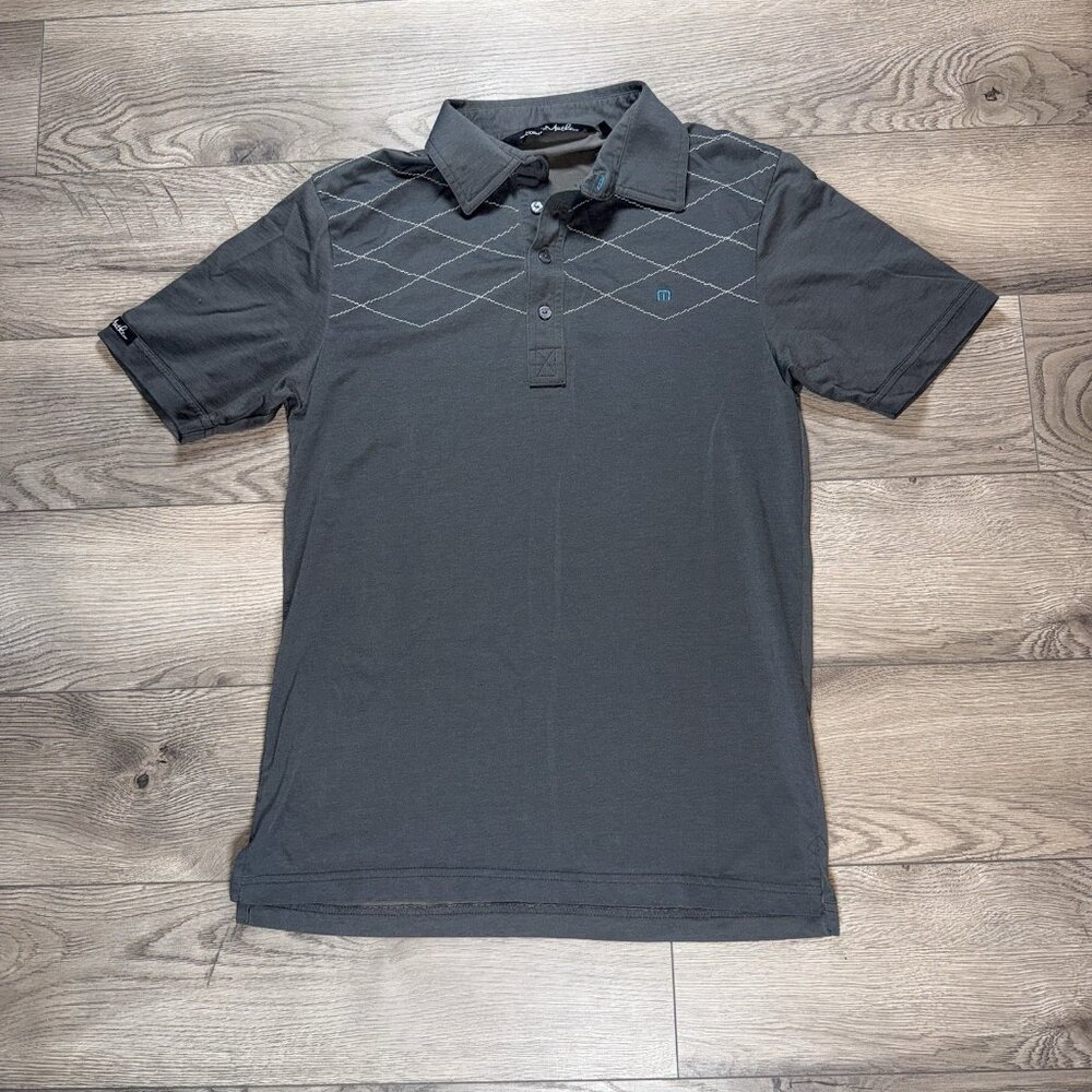 Travis‎ Mathew Polo Shirt Mens Small Gray Golfing Casual Preppy Adult